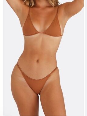 New Minimale Animale Soft Beige Triangle Bikini Set